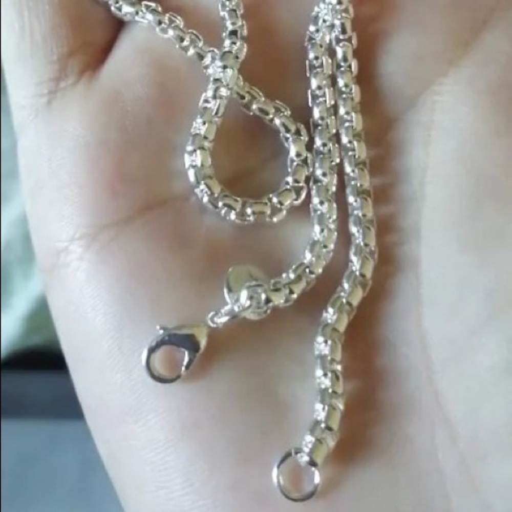 925 Sterling Silver Round Box Chain - Picture 2 of 7